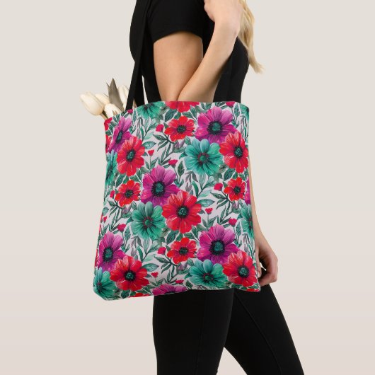 Floral rustikales Retromuster Tasche (Von Nahem)