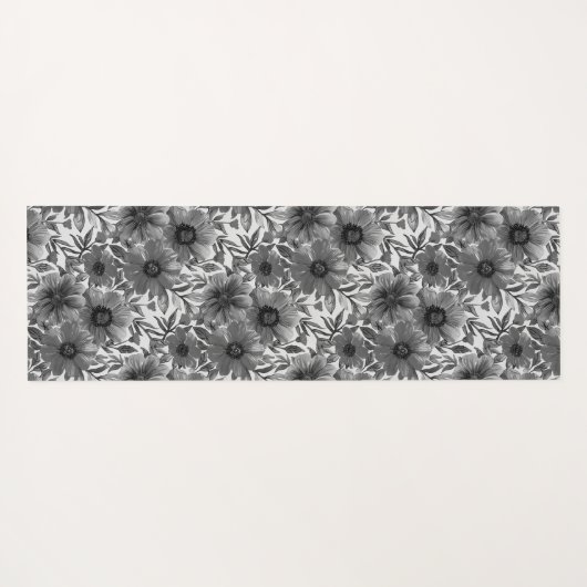 Floral rustikales Retromuster Yogamatte (Rückseite (Horizontal))