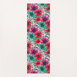 Floral rustikales Retromuster Yogamatte
