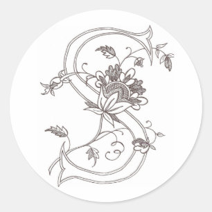 Floral S Aufkleber