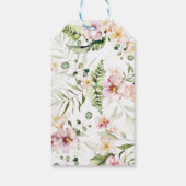 Floral Safari Geburtstag vielen Dank Geschenkanhänger (Rückseite)