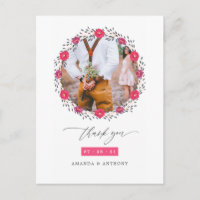 Floral Safari-Hochzeit Danke