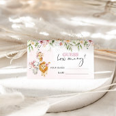 Floral Safari Tiere schätzen wie viele Cracker Begleitkarte