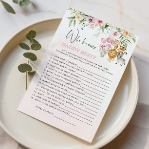 Floral Safari Tiere Wer Papa kennt das beste Spiel