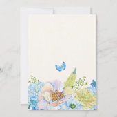 Floral safari Wald Mutter Natur Babydusche Einladung (Rückseite)