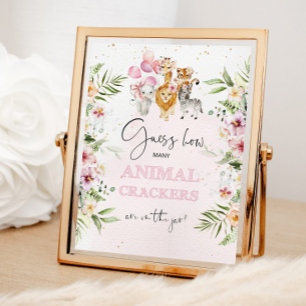 Floral Safari Wie viele Tierrauschen im Glas Poster