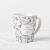 Floral Sage Blush Pink Wildflower Funny Message Milchtasse (Rechte Ecke)