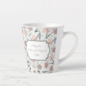 Floral Sage Blush Pink Wildflower Funny Message Milchtasse (Rechts)