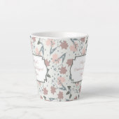 Floral Sage Blush Pink Wildflower Funny Message Milchtasse (Vorderseite)