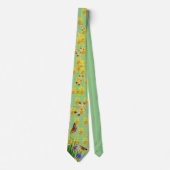 Floral Sage Dragonfly Butterfly Neck Tie Krawatte (Vorderseite)