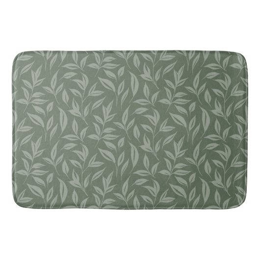 Floral Sage Green Badematte (Vorderseite)
