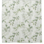 Floral Sage Green Duschvorhang (Vorderseite)