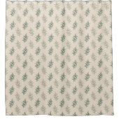 Floral Sage Green Duschvorhang (Vorderseite)