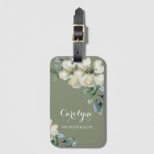 Floral Sage Green Gepäckanhänger