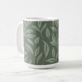 Floral Sage Green Kaffeetasse (Vorderseite Links)