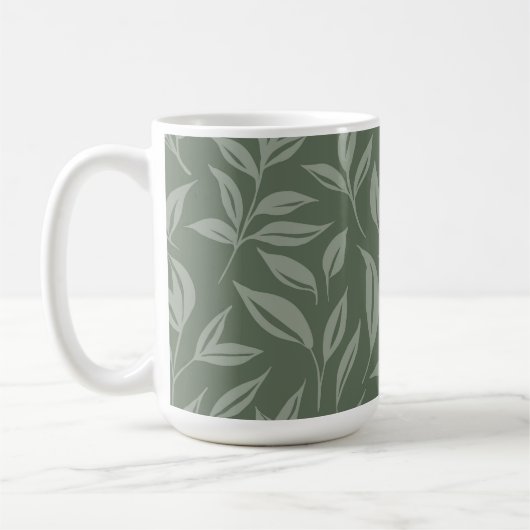 Floral Sage Green Kaffeetasse (Links)