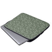 Floral Sage Green Laptopschutzhülle (Vorne Knopf)