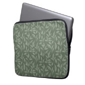 Floral Sage Green Laptopschutzhülle (Vorderseite Links)