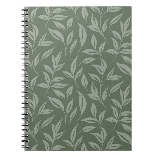 Floral Sage Green Notizblock (Vorderseite)