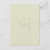 Floral Sage Watercolor Wedding Details Begleitkarte (Rückseite)