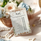 Floral sagte er, sie sagte Brautparty-Game-Karte