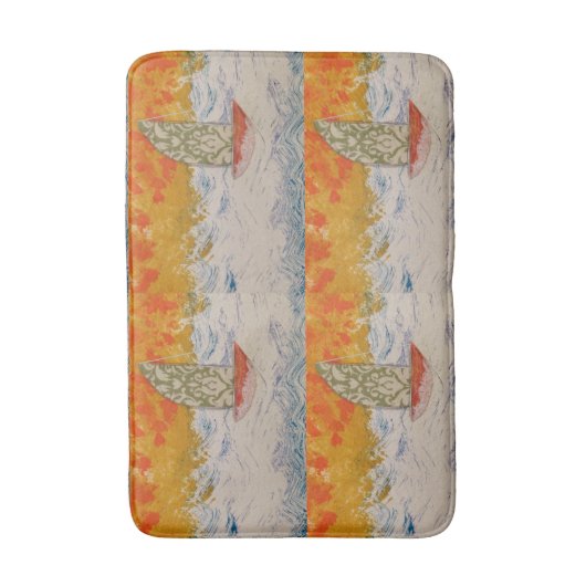 Floral Sail Bath Mat Badematte (Vorderseite Vertikal)