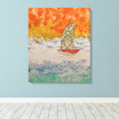 Floral Sail Leinwanddruck (Insitu (Holzboden))