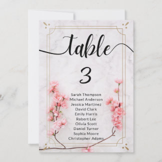 Floral Sakura Cherry Blossom Hochzeitskarte Einladung