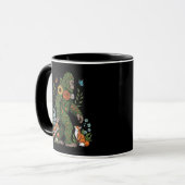 Floral Sasquatch Nature Guardian Botanical Art  Tasse (Vorderseite Links)