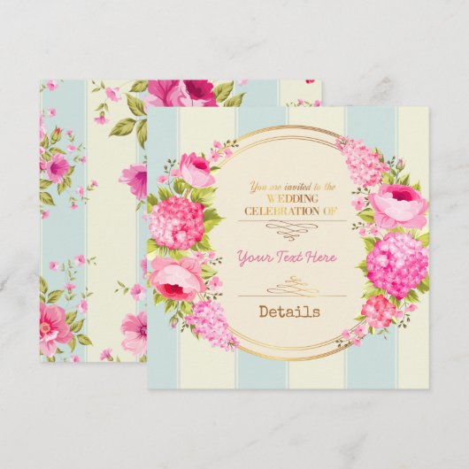 floral save the date (Vorne/Hinten)