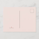 Floral Save The Date Card Ankündigungspostkarte (Rückseite)