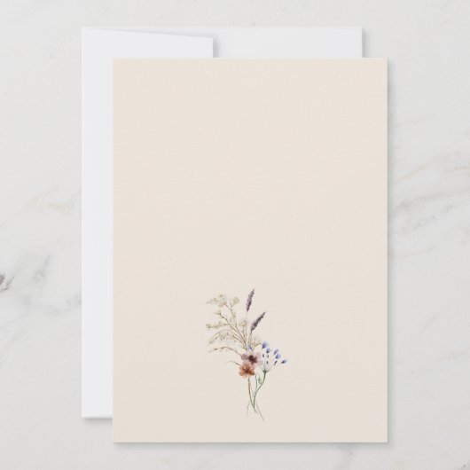 Floral Save the Date Flachkarte fallen (Rückseite)