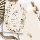 Floral Save the Date Flachkarte fallen