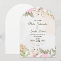 Floral Save The Date Invitation | Elegant Wedding 