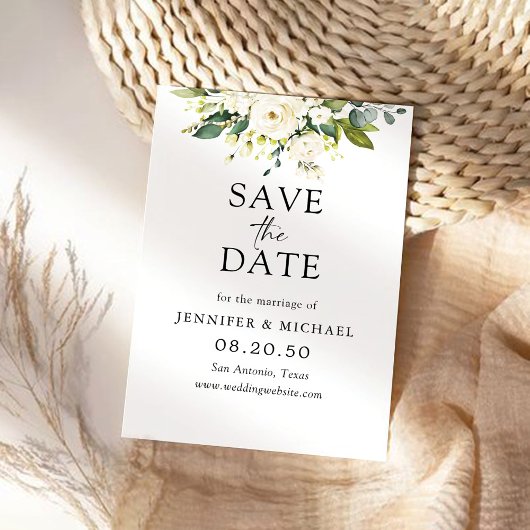 Floral Save the Date Karte