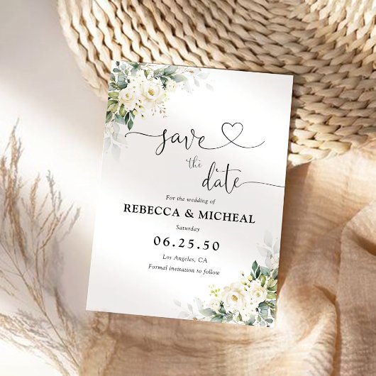 Floral Save the Date Karte