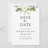 Floral Save the Date Karte (Vorderseite)