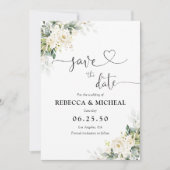 Floral Save the Date Karte (Vorderseite)