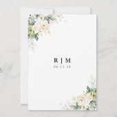Floral Save the Date Karte (Rückseite)