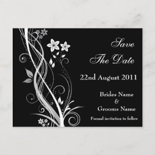 Floral Save the Date Postkarte