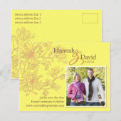 Floral Save the Date Postkarte (Vorne/Hinten)