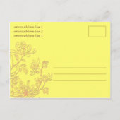 Floral Save the Date Postkarte (Rückseite)