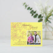 Floral Save the Date Postkarte (Stehend Vorderseite)