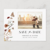 Floral Save the Date Postkarte (Vorderseite)