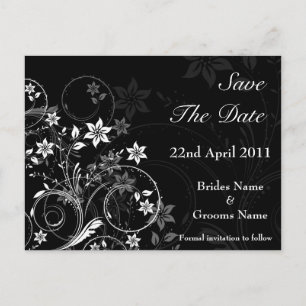 Floral Save the Date Postkarte