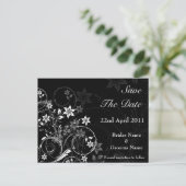 Floral Save the Date Postkarte (Stehend Vorderseite)