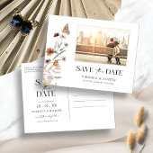 Floral Save the Date Postkarte
