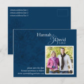 Floral Save the Date Postkarte (Vorne/Hinten)
