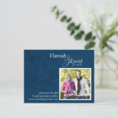 Floral Save the Date Postkarte (Stehend Vorderseite)
