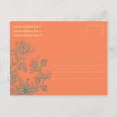 Floral Save the Date Postkarte (Rückseite)